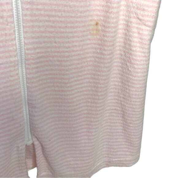 Lord and Taylor Small pink/white cotton Small Zipper Front Robe 88h - Picture 3 of 10